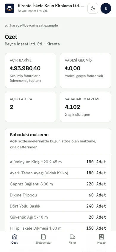 Müşteri portalı